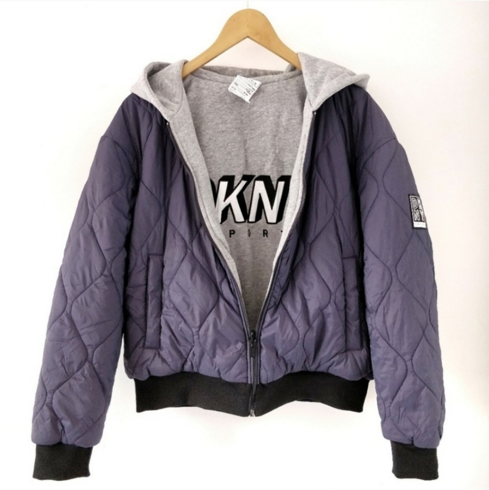NEW DKNY reversible logo bomber jacket size Small